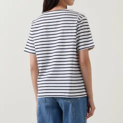 Hot Logo Striped T-Shirt Women Tops