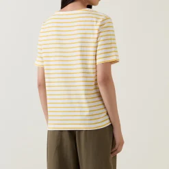 Outlet Logo Striped T-Shirt Women Tops