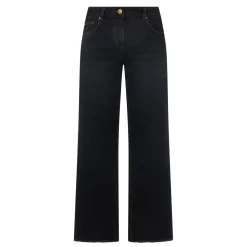 Online Logo Wide Leg Jeans Women Denim