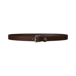 Outlet Logo-Keeper Narrow Leather Belt Women Belts