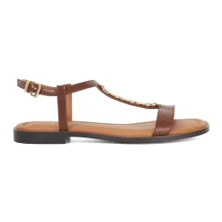 Best Lollipops Leather Chain Detail Open Toe Sandals Women Sandals