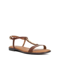 Best Lollipops Leather Chain Detail Open Toe Sandals Women Sandals