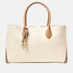 New London Grained Leather Tote Bag Women Top Handle Bags|Tote Bags