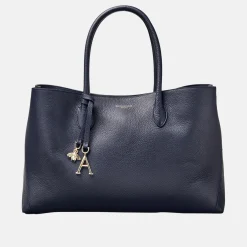 Outlet London Grained Leather Tote Bag Women Top Handle Bags|Tote Bags