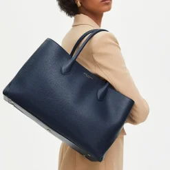 Outlet London Grained Leather Tote Bag Women Top Handle Bags|Tote Bags