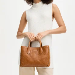 Clearance London Small Woven Leather Tote Bag Women Top Handle Bags|Tote Bags