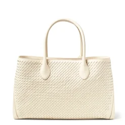 New London Woven Leather Tote Bag Women Top Handle Bags|Tote Bags