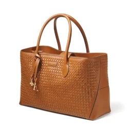 Online London Woven Leather Tote Bag Women Top Handle Bags|Tote Bags
