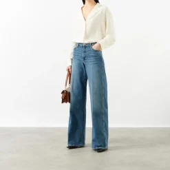 Clearance Lotta Luxe Vintage Wide Leg Jeans Women Denim