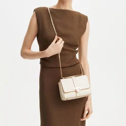 Best Lottie Grained Leather Shoulder Bag Women Shoulder Bags