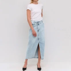 Best Louis High-Rise Denim Skirt Women Skirts