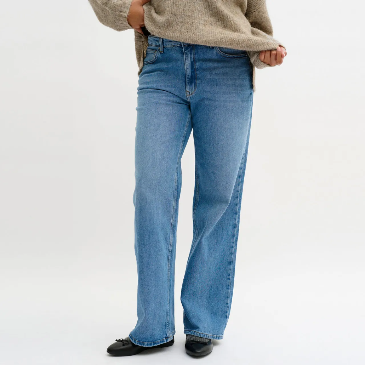 Discount Louis High-Rise Wide Leg Jeans Women Denim