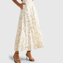 Online Louisa Floral Godet Skirt Women Skirts