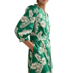 Sale Louisa Palm Button Front Dress Women Dresses