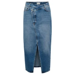 Online Louise Crossover Waist Denim Skirt Women Skirts