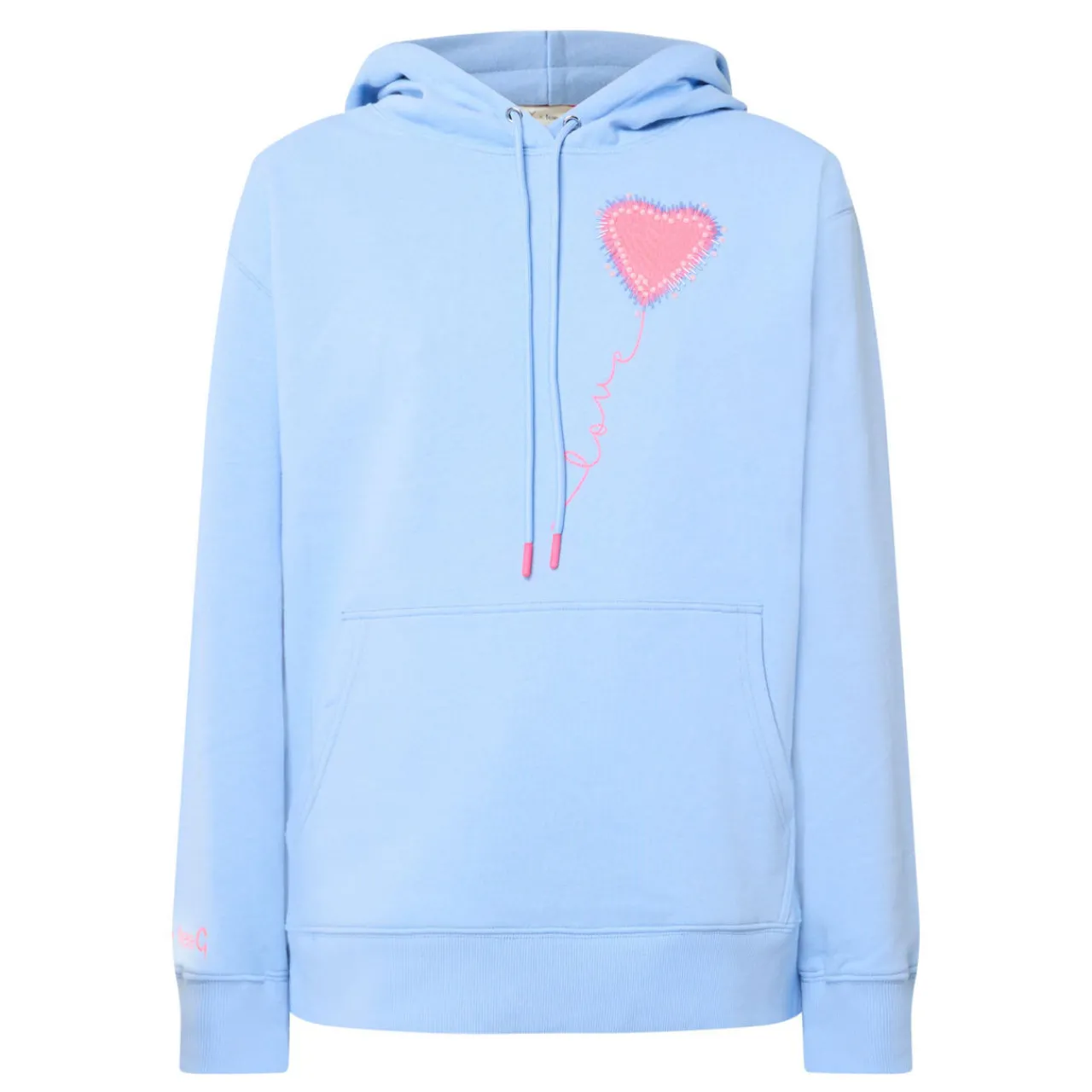 Hot Love Heart Drawstring Hoodie Women Sweatshirts & Hoodies