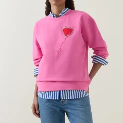 Discount Love Heart Logo Sweatshirt Women Sweatshirts & Hoodies