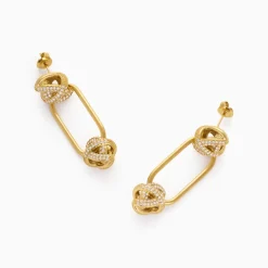 New Lovers Knot Drop Hoop Earrings Women Earrings