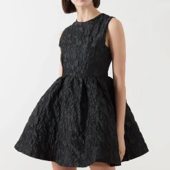 Clearance Lucia Jacquard Open Back Mini Dress Women Dresses