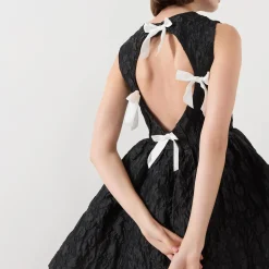 Clearance Lucia Jacquard Open Back Mini Dress Women Dresses