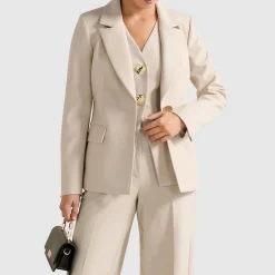 Clearance Lulu Single-Breasted Button Blazer Women Coats & Jackets