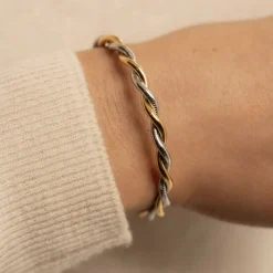 Clearance Lumina Two-Tone Cuff Bangle Women Bracelets