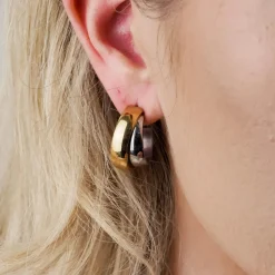 Outlet Lumina Two-Tone Hoop Earrings Women Earrings