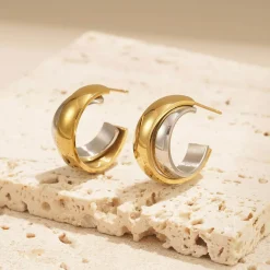 Outlet Lumina Two-Tone Hoop Earrings Women Earrings