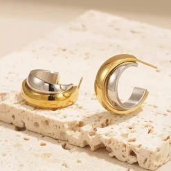 Outlet Lumina Two-Tone Hoop Earrings Women Earrings