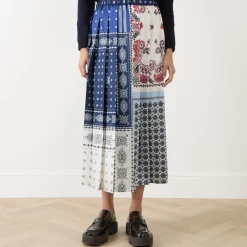 Outlet Luna Bandana Pleated Skirt Women Skirts