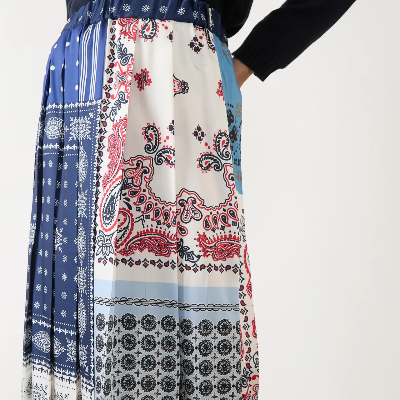 Outlet Luna Bandana Pleated Skirt Women Skirts