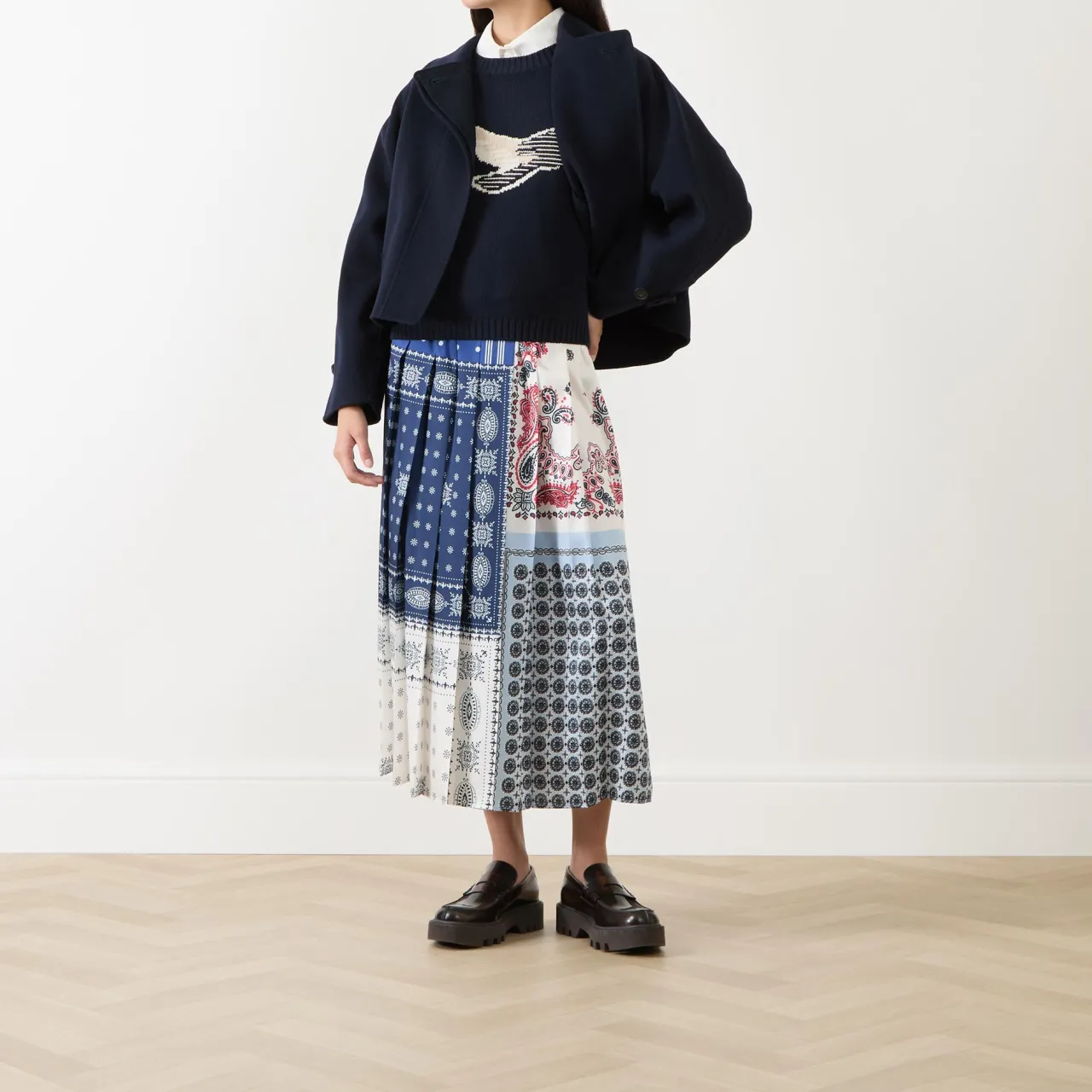 Outlet Luna Bandana Pleated Skirt Women Skirts