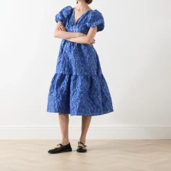 Hot Luna Floral Jacquard Dress Women Dresses|Occasion Dressing