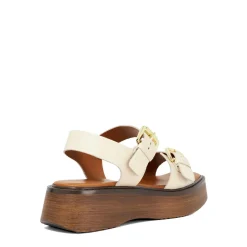 Hot Luno Double Strap Flatform Sandals Women Heels