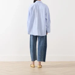 Sale Lynne Double Pocket Striped Shirt Women Tops