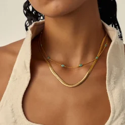 New Magma Gemstone Charm Choker Necklace Women Necklaces