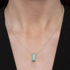 Hot Manhattan Aqua Chalcedony Pendant Necklace Women Necklaces