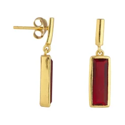 Hot Manhattan Garnet Drop Earrings Women Earrings