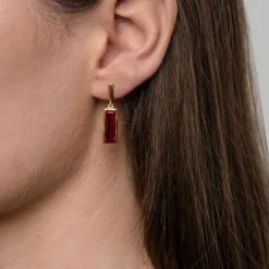 Hot Manhattan Garnet Drop Earrings Women Earrings