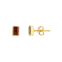 New Manhattan Garnet Stud Earrings Women Earrings