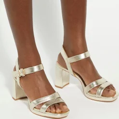 Manifesting Block Heel Sandals Women Heels