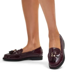 Discount Manor Patent Tassel-Detail Loafers Women Loafers