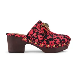 Discount Mansion Printed Clogs Women Heels