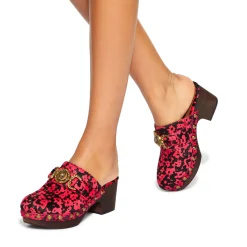 Discount Mansion Printed Clogs Women Heels