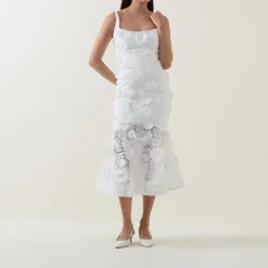 Hot Marico Floral Lace Fitted Dress Women Dresses|Occasion Dressing