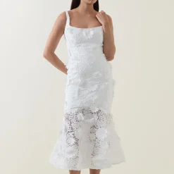 Hot Marico Floral Lace Fitted Dress Women Dresses|Occasion Dressing