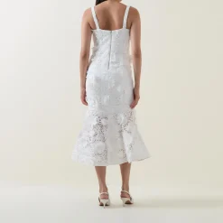 Hot Marico Floral Lace Fitted Dress Women Dresses|Occasion Dressing
