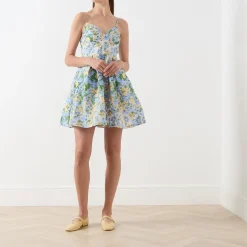 Clearance Marigold Floral Mini Dress Women Dresses