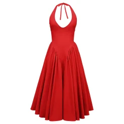 Clearance Marilyn Pleated Flared Dress Women Dresses