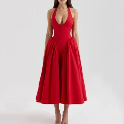 Clearance Marilyn Pleated Flared Dress Women Dresses